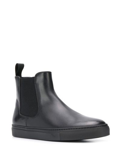 Shop Scarosso Tommaso Leather Chelsea Boots In Black