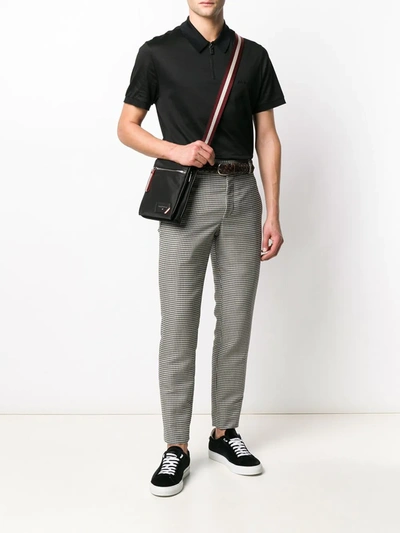 Shop Bally Nylon Messenger Bag In Black