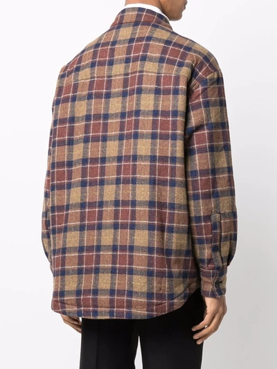 Shop Levi's Plaid-check Flannel Shirt In Brown