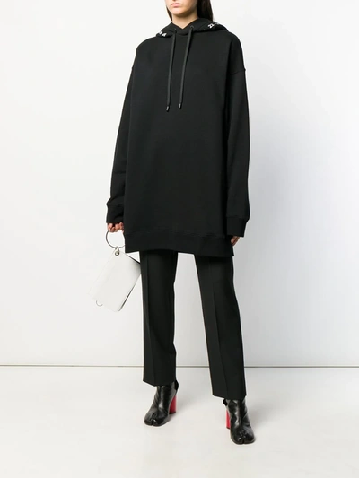 Shop Maison Margiela Oversized Hoodie In Black