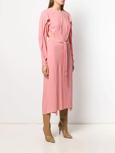 STELLA MCCARTNEY LAYERED MIDI DRESS - 粉色