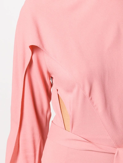 Shop Stella Mccartney Layered Midi Dress In Pink