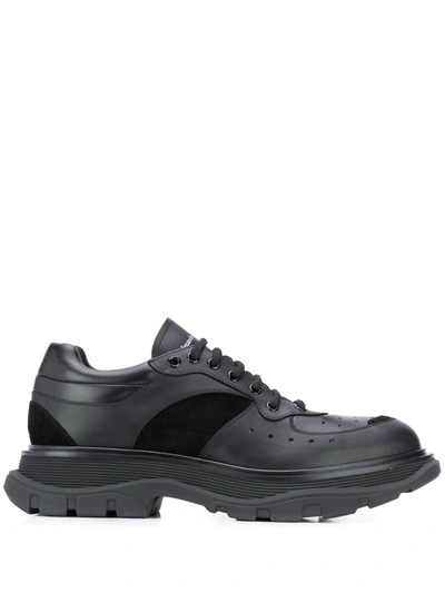 Shop Alexander Mcqueen Tread Slick Low-top Sneakers In Black