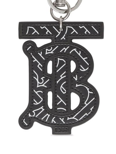 Shop Burberry Monogram-motif Keyring In Black