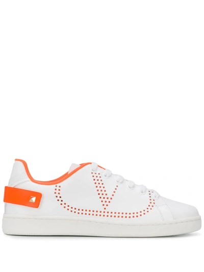 Shop Valentino Backnet Low-top Sneakers In White