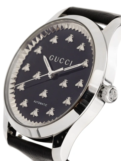 Shop Gucci G-timeless 42mm Watch In Black