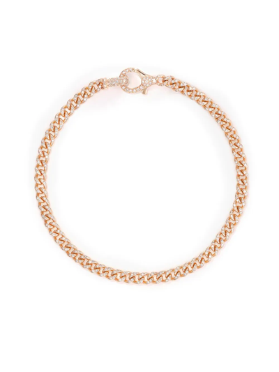 Shop Shay 18kt Rose Gold Pavé Diamond Link Bracelet In Metallic