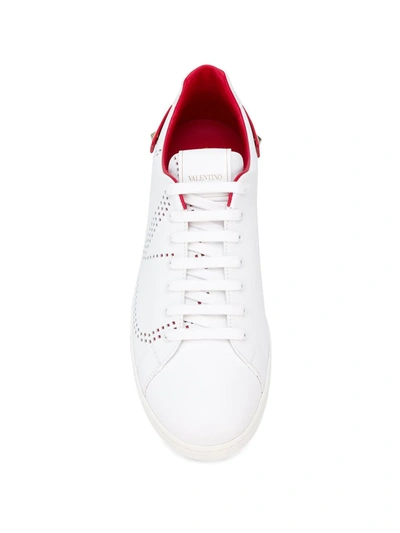 Shop Valentino Backnet Sneakers In White