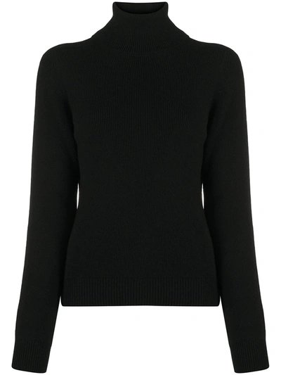 Shop Saint Laurent Cashmere Turtleneck Jumper In Black