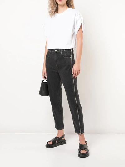 Shop 3.1 Phillip Lim / フィリップ リム Zip-detail Cropped Jeans In Black