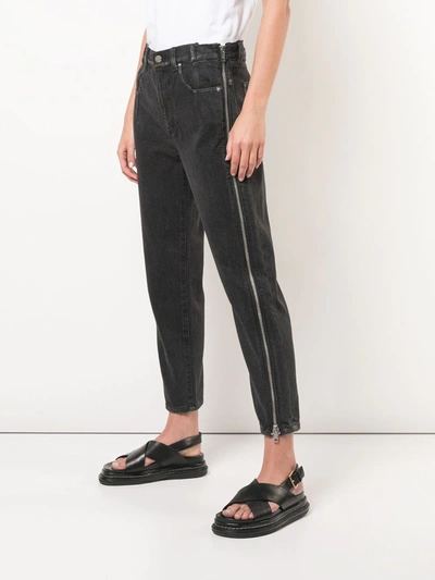 Shop 3.1 Phillip Lim / フィリップ リム Zip-detail Cropped Jeans In Black