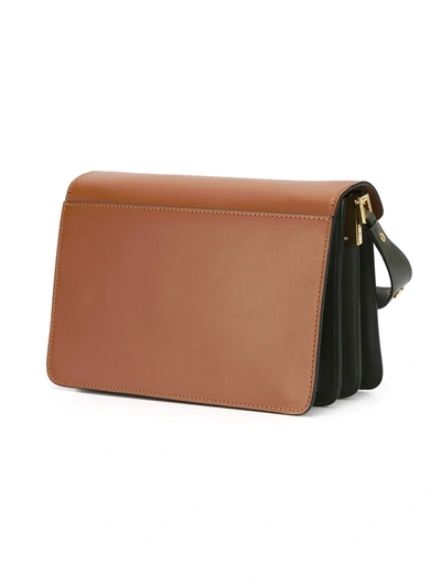 Shop Marni Medium Trunk Shoulder Bag In Brown