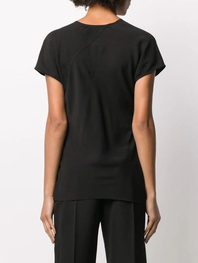 Rick Owens Draped Asymmetric Top In Black
