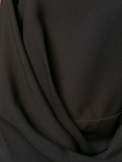 Rick Owens Draped Asymmetric Top In Black