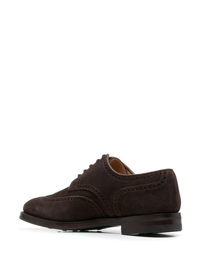 Shop Crockett & Jones Swansea Suede Brogues In Brown