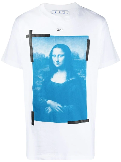 Shop Off-white Mona Lisa Print T-shirt In White