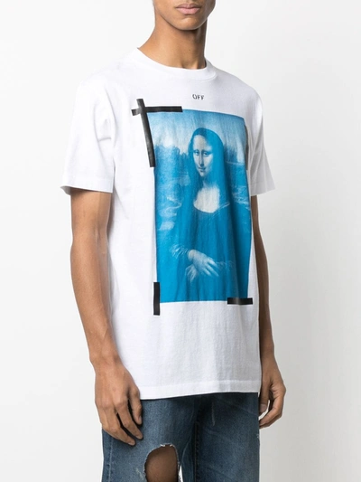 Shop Off-white Mona Lisa Print T-shirt In White