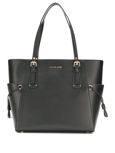 Shop Michael Michael Kors Voyager Tote Bag In Black