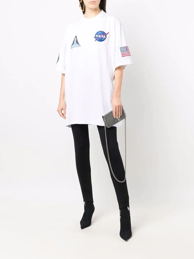 Shop Balenciaga Space Multi-patch T-shirt In Weiss