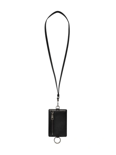 Shop Dolce & Gabbana Lanyard Dropped Cardholder In Black