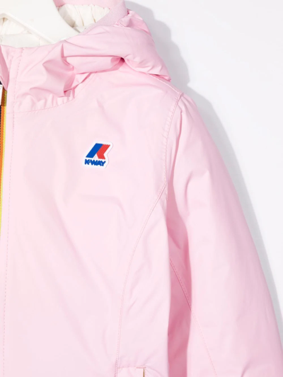 Shop K-way Reversible Puffer Coat In Pink