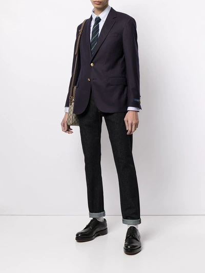 Polo Ralph Lauren Single-breasted Wool Blazer In Blue