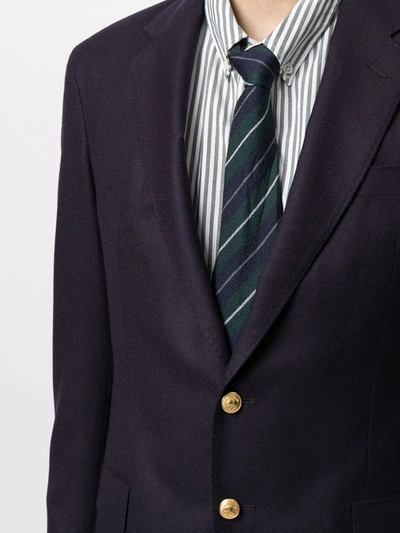 Shop Polo Ralph Lauren Single-breasted Wool Blazer In Blue