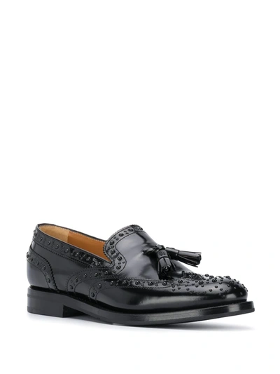 Shop Church's Tamaryn 2 Met Studded Loafers In Black