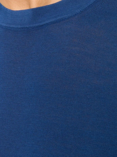 Shop Drumohr Crew-neck Long-sleeved Top In Blue