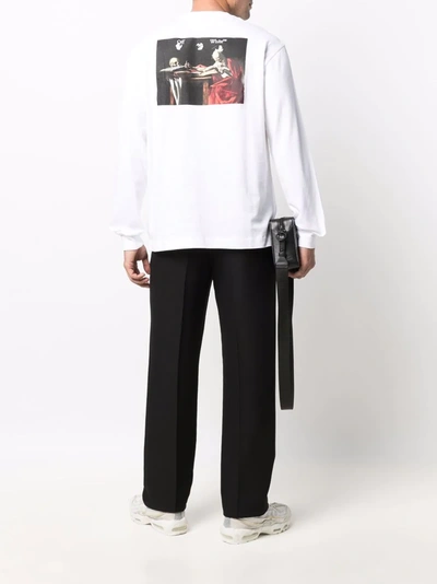 Shop Off-white Caravaggio Paint Skate T-shirt In Weiss