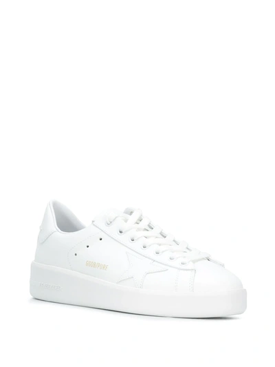 Shop Golden Goose Pure Leather Low-top Sneakers In White