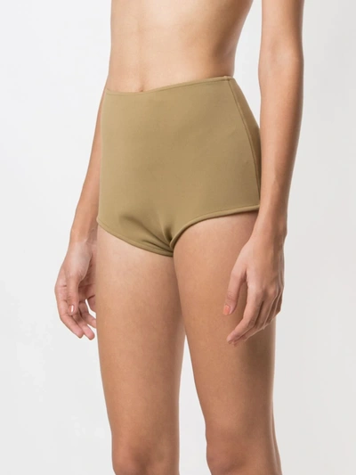 Gloria Coelho High Waist Bikini Bottom In Neutrals