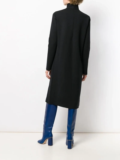 Bottega Veneta Wool-blend Turtleneck Midi Dress In Black