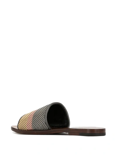 Shop Madison.maison 15mm Striped Sandals In Gold