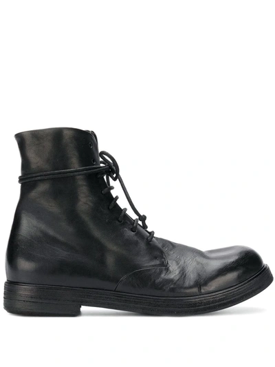 Shop Marsèll Lace-up Combat Boots In Black