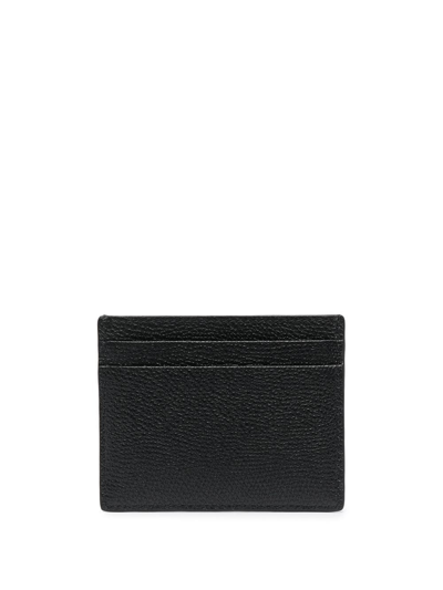 Shop Valentino Vlogo Signature Leather Cardholder In Black