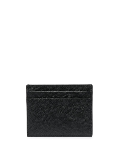 Valentino Portafoglio Minimalista In Pelle Nera Con Fessure Per Carte In Black
