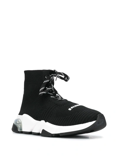 Shop Balenciaga Speed Sock Lace-up Sneakers In Black