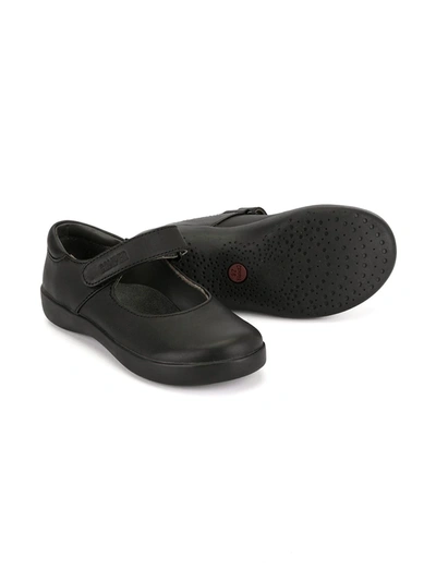 Shop Camper Spiral Touch-strap Ballerinas In Black