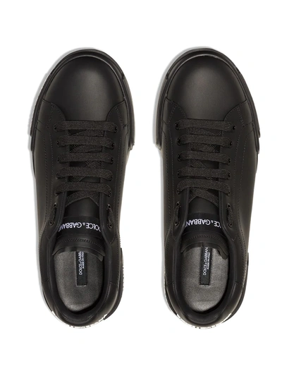 Shop Dolce & Gabbana Portofino Logo-detail Sneakers In Black