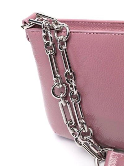 Shop By Far Holly Leather Shoulder Bag In Rosa