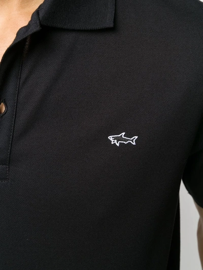 Shop Paul & Shark Short Sleeve Logo Polo Shirt In Blue