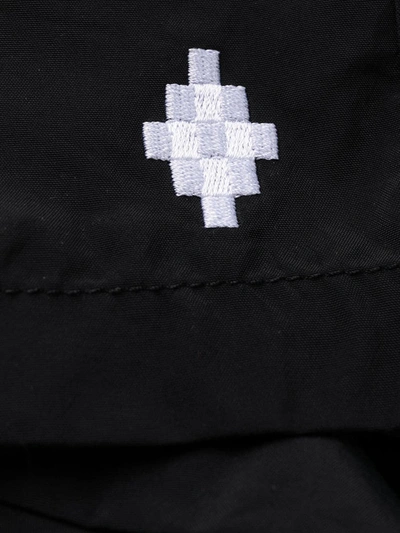 Shop Marcelo Burlon County Of Milan Embroidered Cross Swim Shorts In Black