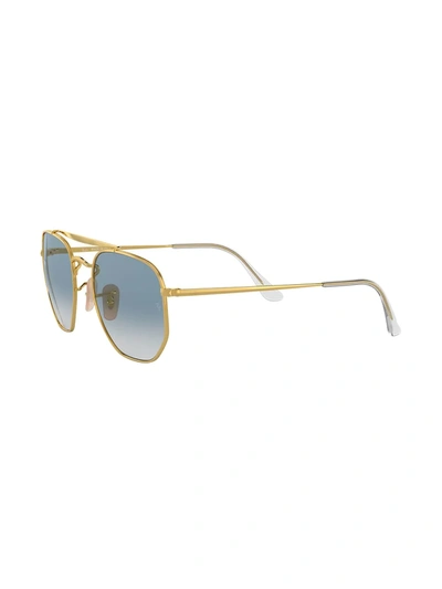 Shop Ray Ban Marshal Sunglasses In Gold