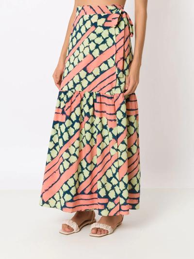 Brigitte Abstract-pattern Print Maxi Skirt In Multicolour