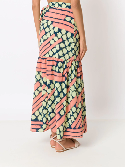 Brigitte Abstract-pattern Print Maxi Skirt In Multicolour