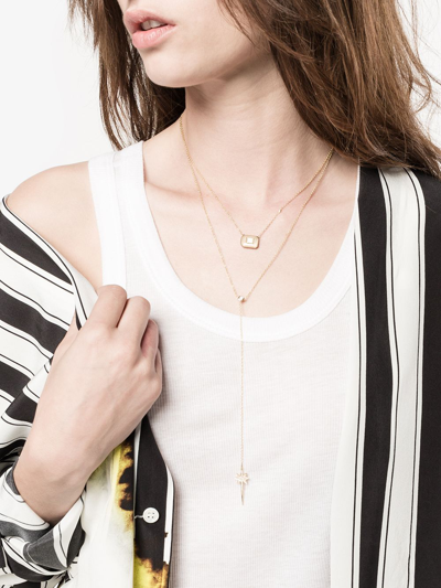 Shop Shay Essential Baguette Necklace In Metallic