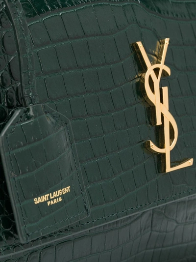 Shop Saint Laurent Medium Sunset Shoulder Bag In Green