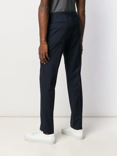 Shop Incotex Slim Tailored Trousers In Blue