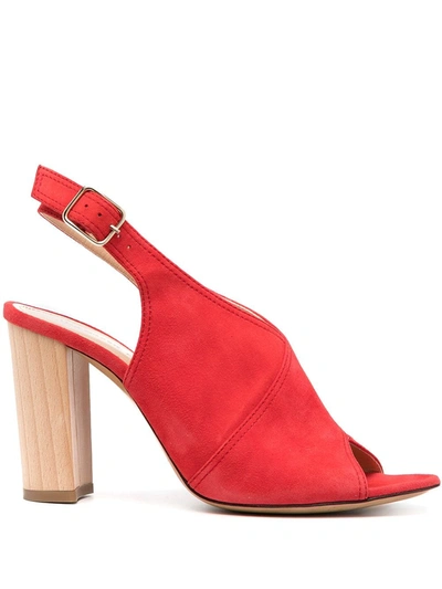 Shop Tila March Arona Leather Sandals In Red